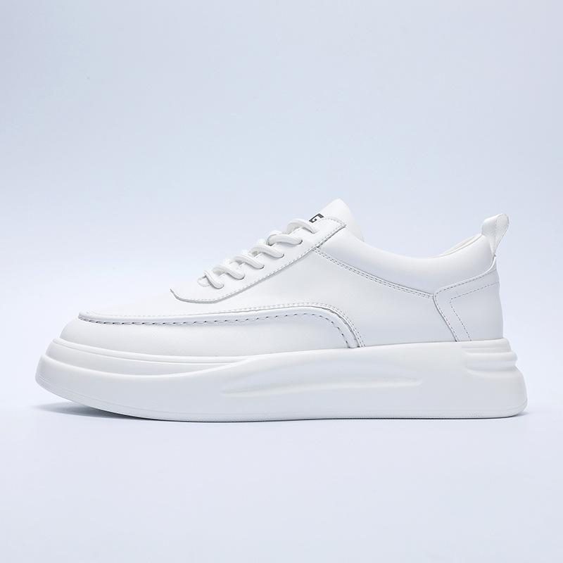 Pánské jarní a podzimní boty na prkno s nízkým svrškem, malé bílé boty, prodyšné sportovní a volnočasové boty se silnou podrážkou, pánské boty, trendy značka pro mládež