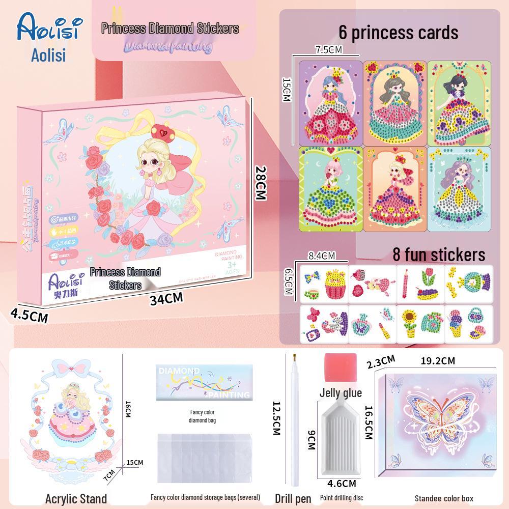 

Набор для алмазной мозаики принцессы для детей - Сделай сам, развивающая игрушка и подарок на день рождения