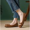 Women Design Bows Hollow Flat Shoes Ladies Casual Shallow Soft Sole Ballerina Flats Summer Simple Buckle Strap Slip On Shoes