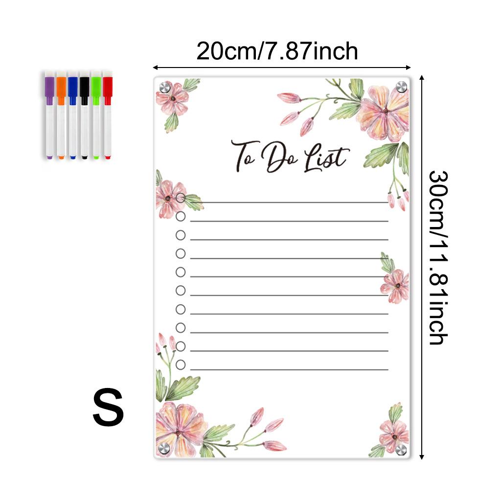 Acrylic Magnet Fridge Board Message Writing Sticker Reusable Dry Erase Planner Board Refrigerator Calendar Exquisite Home Decor