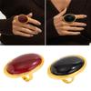 Fashion Resin Rings with Large Gemstones Vintage Geometric Designs Comfortable for Daily Jewelry Wear