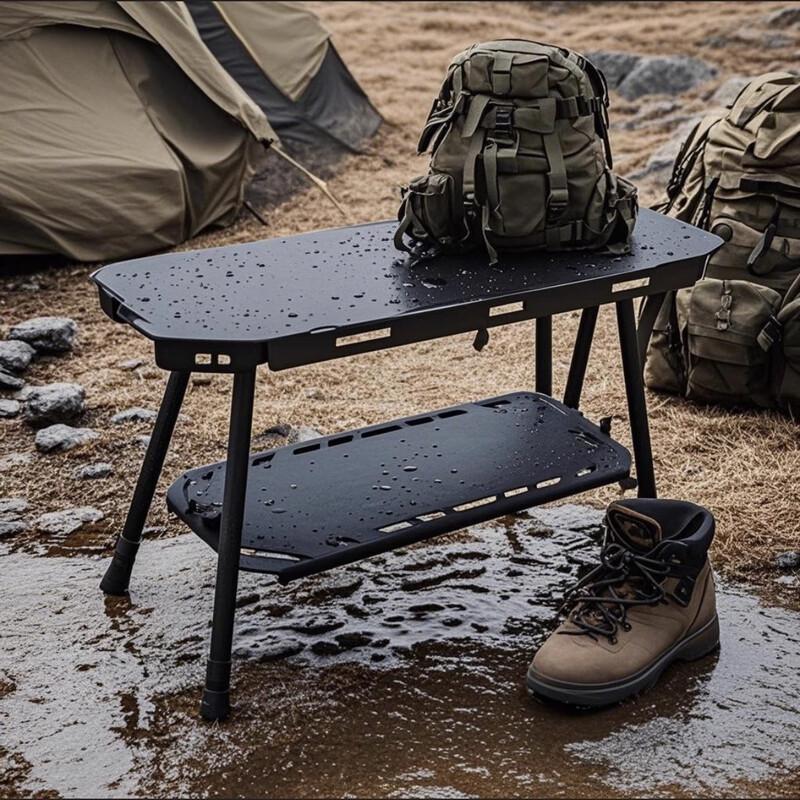 ZISIZ Portable Adjustable Outdoor Folding Camping Table