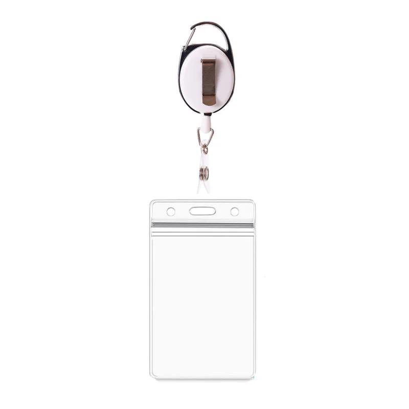 Transparent Card Holder Nurse Retractable Badge Reel Clip Business Card Holde Work Lanyard ID Name Card Cover Case Accessories