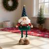 Christmas Decorations Figurine Christmas Standing Ornament with Retractable Spring Legs Home Holiday Decoration