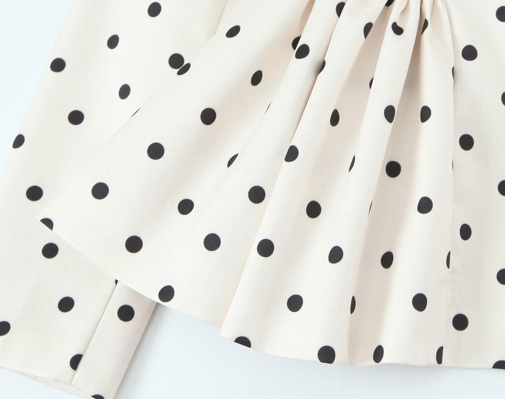 Blazer de Terno Feminino de Bolinhas Dupla Face com Lapela 2025 - Moda Outono/Inverno