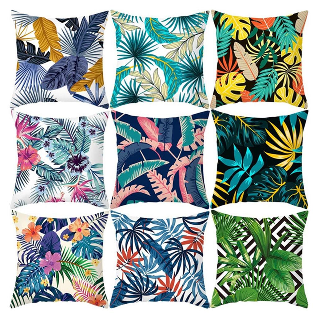 Kissenbezug, schrumpffest, kratzfest, verschiedene Stile, modern, verschiedene Blätter, Blumen, bedruckt, Kissenbezug für Auto
