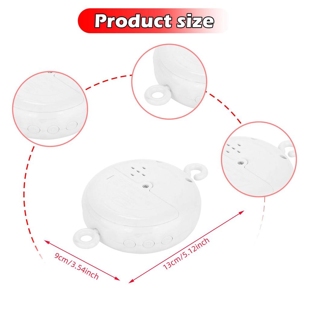 Portable Crib Mobile Music Box with 36 Tunes for Home and Travel