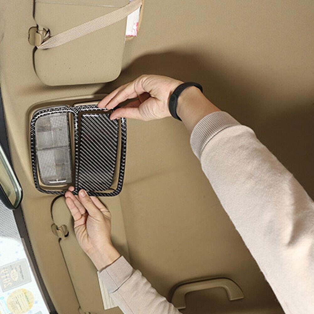 Carbon Fiber Front Reading Light Panel Trim Cover For Honda CR-V CRV 2007-2011