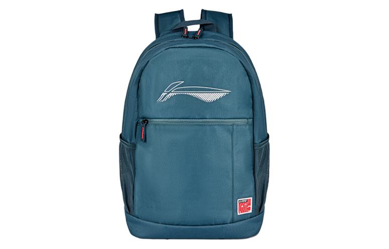 Li Ning Sports Life Collection Polyester Backpack Regular Unisex Green Lake Blue ABST173-2