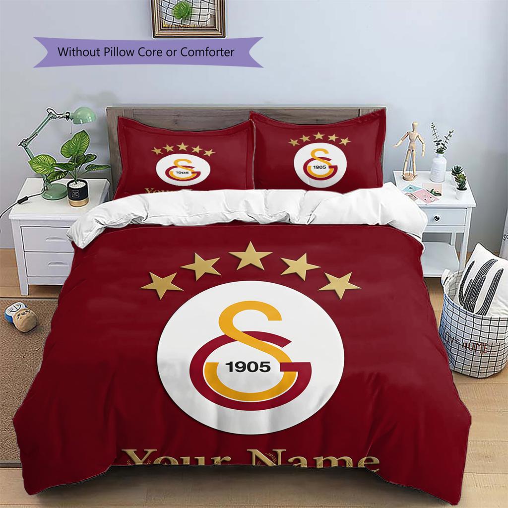 Vlastní jméno Galatasaray Pride Ložní prádlo, Sada přikrývek Povlak na přikrývku Povlak na polštář Domov Narozeninový dárek (1 * povlak na peřinu + 2 * povlak na polštář, bez jádra)