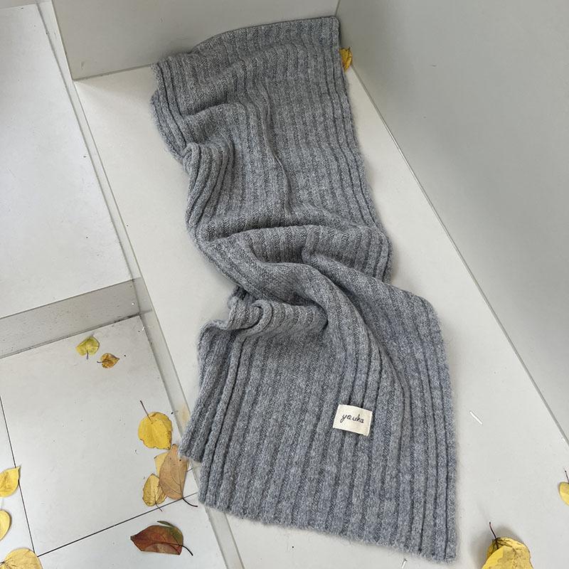 

Универсальные мужские и женские шали, теплые осенью и зимой, атмосфера однотонности, удлиненные шерстяные шарфы, шарфы Above 175cm светло-серый