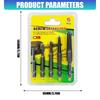 5Pcs High Strength Broken Bolt Extractors Set With Reverse Thread Design Screw Removers For Stuck Rusty Screws Removal