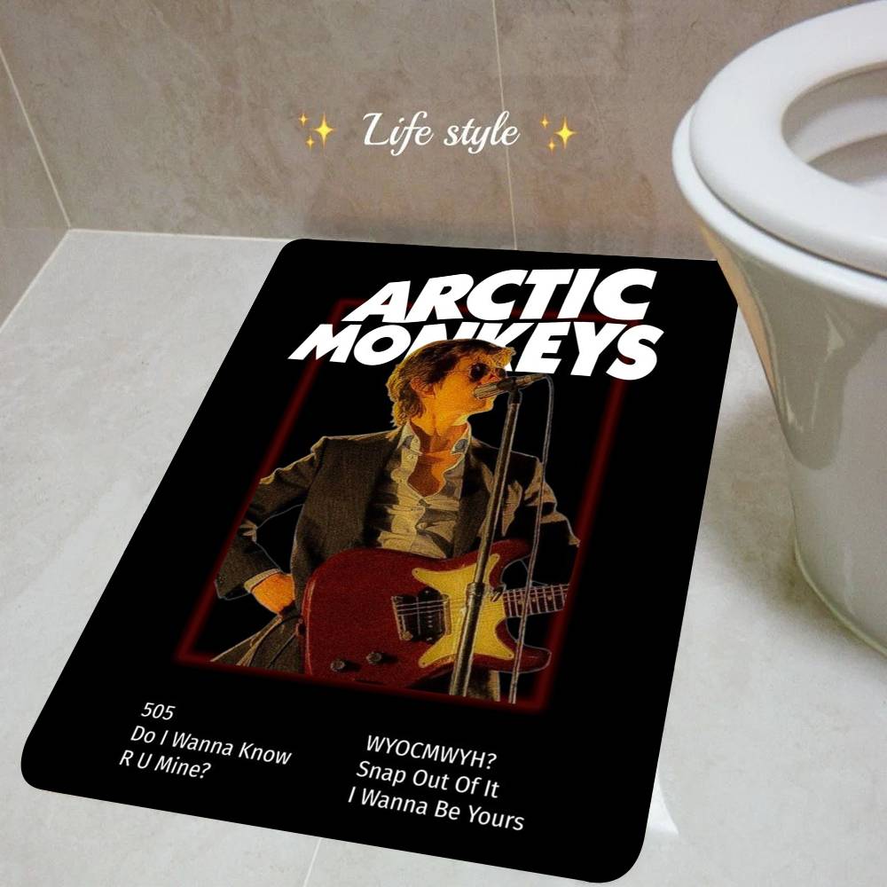 Vintage Arctic Monkeys Rock Band Music Cover Series Art Bath Mat Home Doormat Bathroom-Toilet Mats Bedroom Welcome Doormat