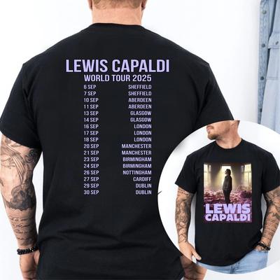 Lewis Capaldi 2025 Tour T-Shirt, Capaldi UK Konzert Musikfan T-Shirt S-3XL