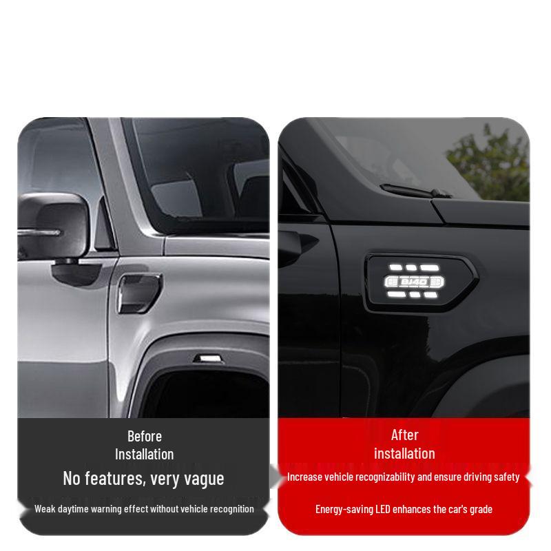 Suitable for New BJ40E Fender Flowing Light Modification: Dedicated, Personalized Atmosphere Turn Signal Sync Vehicle Fender.