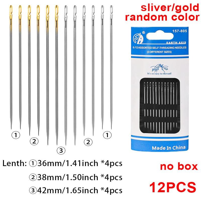 

Blind Sewing Needles Elderly Big Hole Stainless Steel Needle for Sewing Household DIY Jewerly Beading Threading Needles