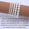 High-quality Resin Imitation Pearl Beaded Stacked Bracelets for Women Temperament Bride Bridesmaid Wedding Accessory Jewelry