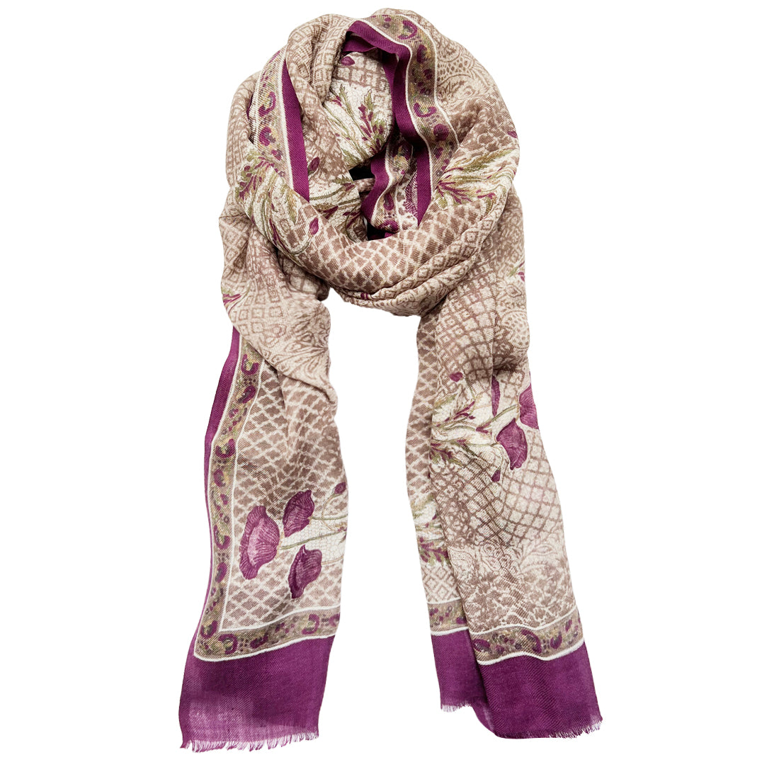 

Ikka Dukka Rectangular Palempore Purple Stole