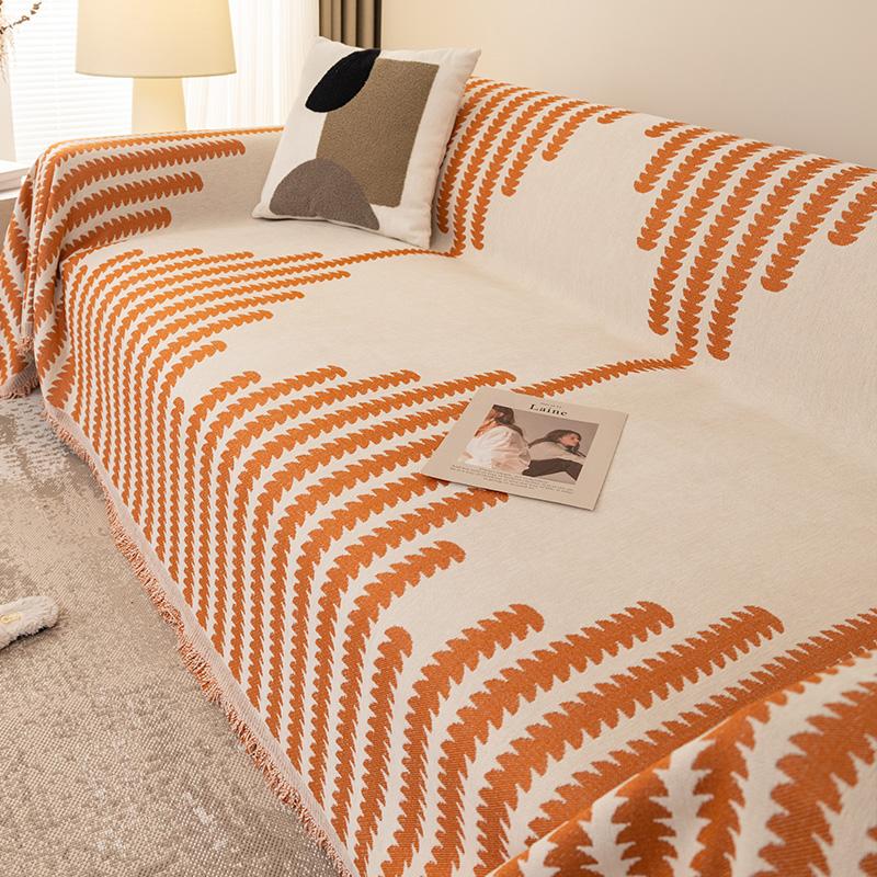Sofa Towel All-season Universal Cover Cloth with Full Cover and Double-sided Use, Chenille Universal Cover, Anti Cat Paw Sofa Mat