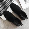 Fashion New Arrival Suede Leather Mens Chelsea Boots Comfortable Slip on Biker Boot Elegantes High Top Shoes Business Male Ankle Botas