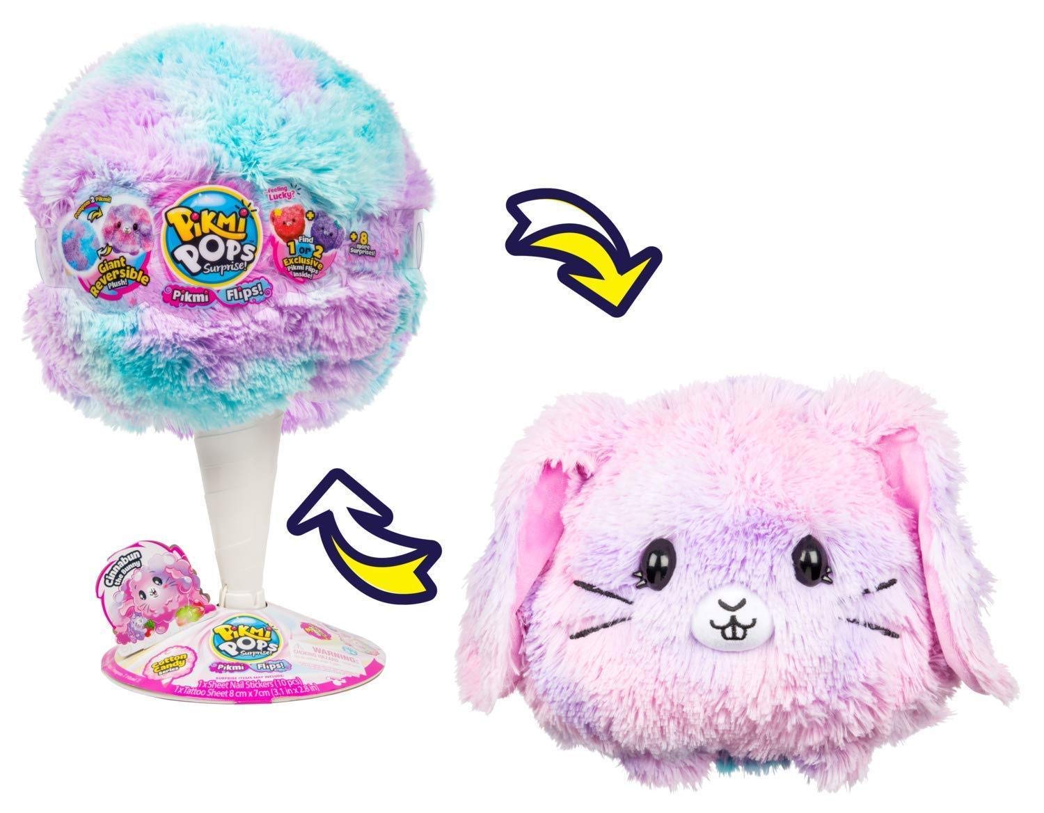 

Pikmi Pops Гигантские Флипы Булочка с корицей Зайчик Плюшевая игрушка Сюрприз! - [Использовал]