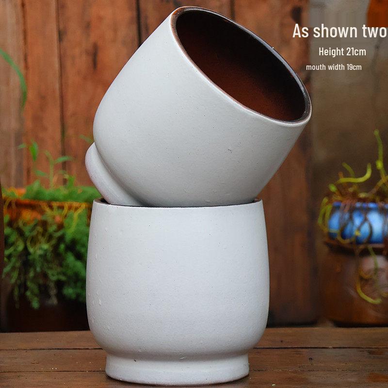 Stor Keramikkruka för Heminredning: Grov keramik för spindelväxt, gullranka, suckulenter och paradisfågelblomma. Perfekt för gröna växter och blommor.