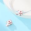 copper Health Collection Nurse Heart Lung Pendant Charm Bead Charms Jewellery Compatible With Authentic Bracelets Necklaces for Women Do It Yourself G
