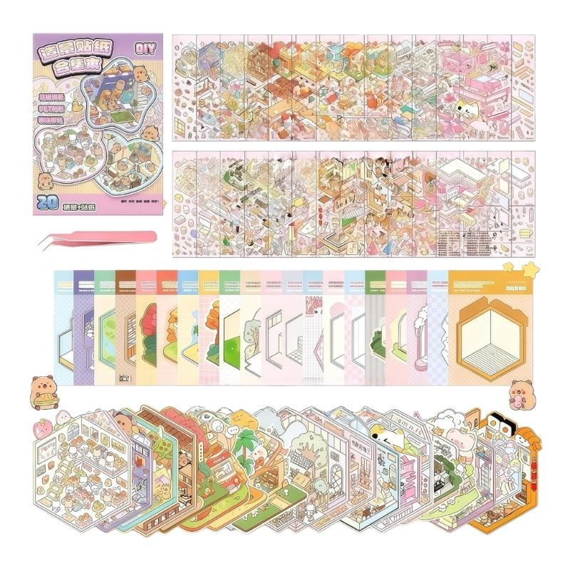 

Waterproof Decorative Sticker for Scrapbooking, Letters, Scrapbooking Sticker Scrapbook Accessories Artistic Sticker