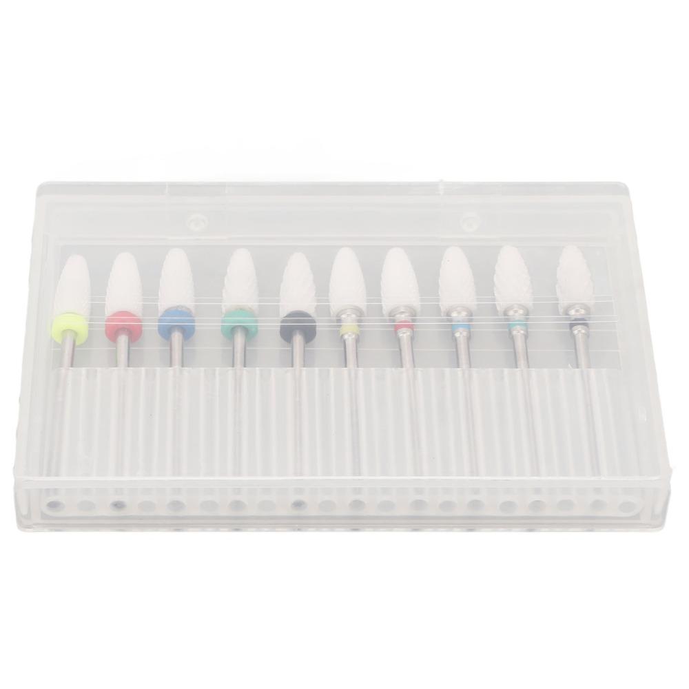 10pcs Multi-purpose For Grinding, Cleaning And Polishing Nail Drill Bits Organizer