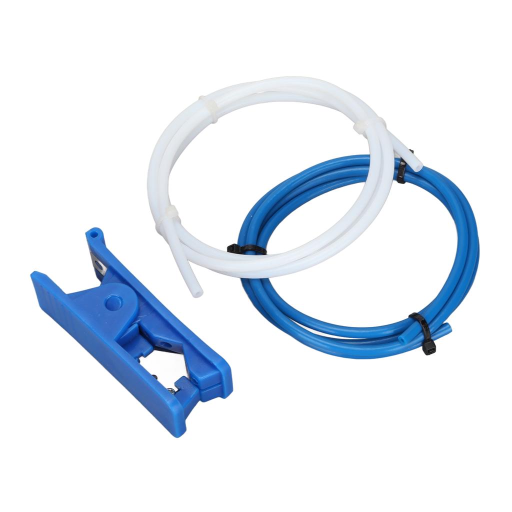 3D-Drucker Teile Kit 1 Meter Weiß Blau PTFE Schläuche mit Rohrschneider Pneumatikverbinder für 3D-Drucker Ersatzteil