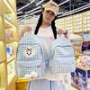 Schoolbag schoolbag 1011 new large-capacity fresh plaid Japanese summer backpack student girl cute puppy backpack