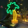 Coconut Neon Signs with Base, LED Light, Atmosphere Lighting for Wall, Night Lamp for Birthday Party E-sports Room Decor Camping