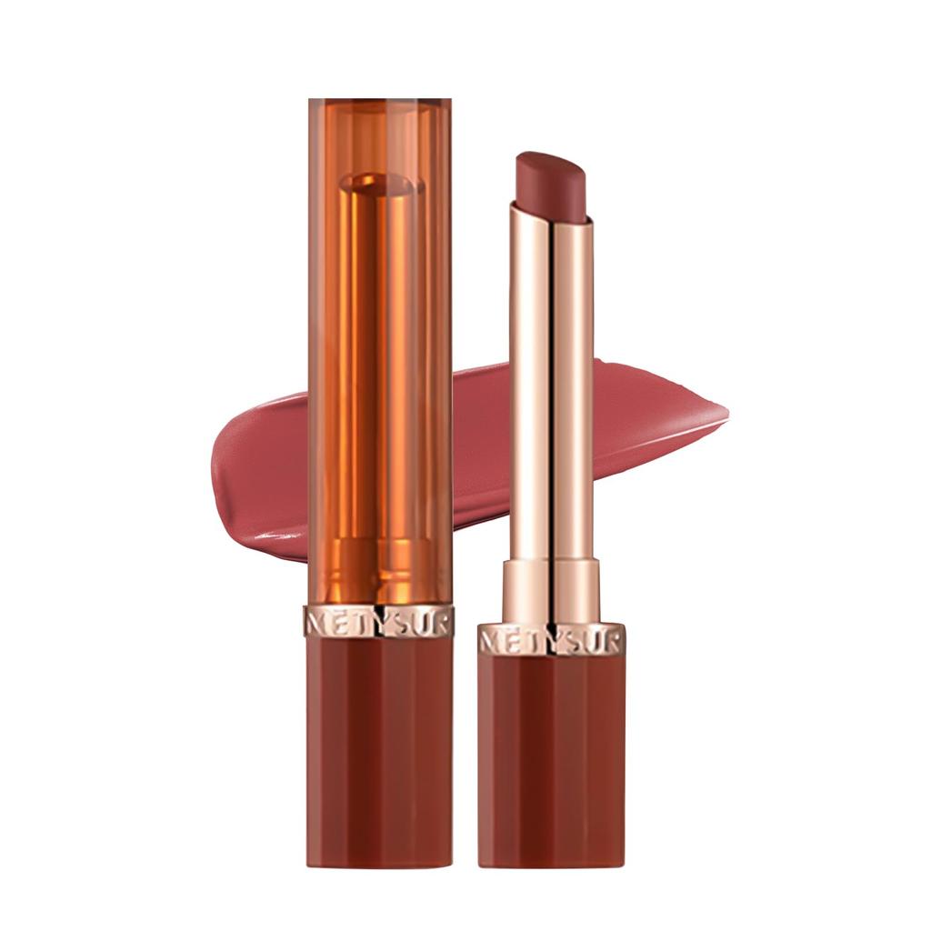METYSUR Lip Tint Lipstick: Creates Glossy Lips, Moisturizes, Hydrates, Sheer, Plant-derived, Long-lasting, Highly Pigmented, Plump and Soft Lips,