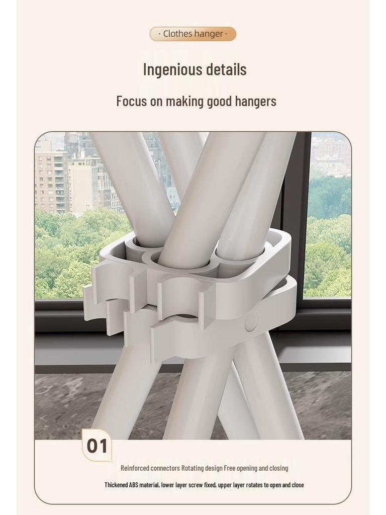 Telescopic Folding Clothes Rack for Indoor & Outdoor Use