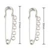 3/5PCS Metal Safety Pin Brooch Blank Base Brooches Pins with 5 Rings Fasteners DIY Craft Jewelry Making Supplies Accessories