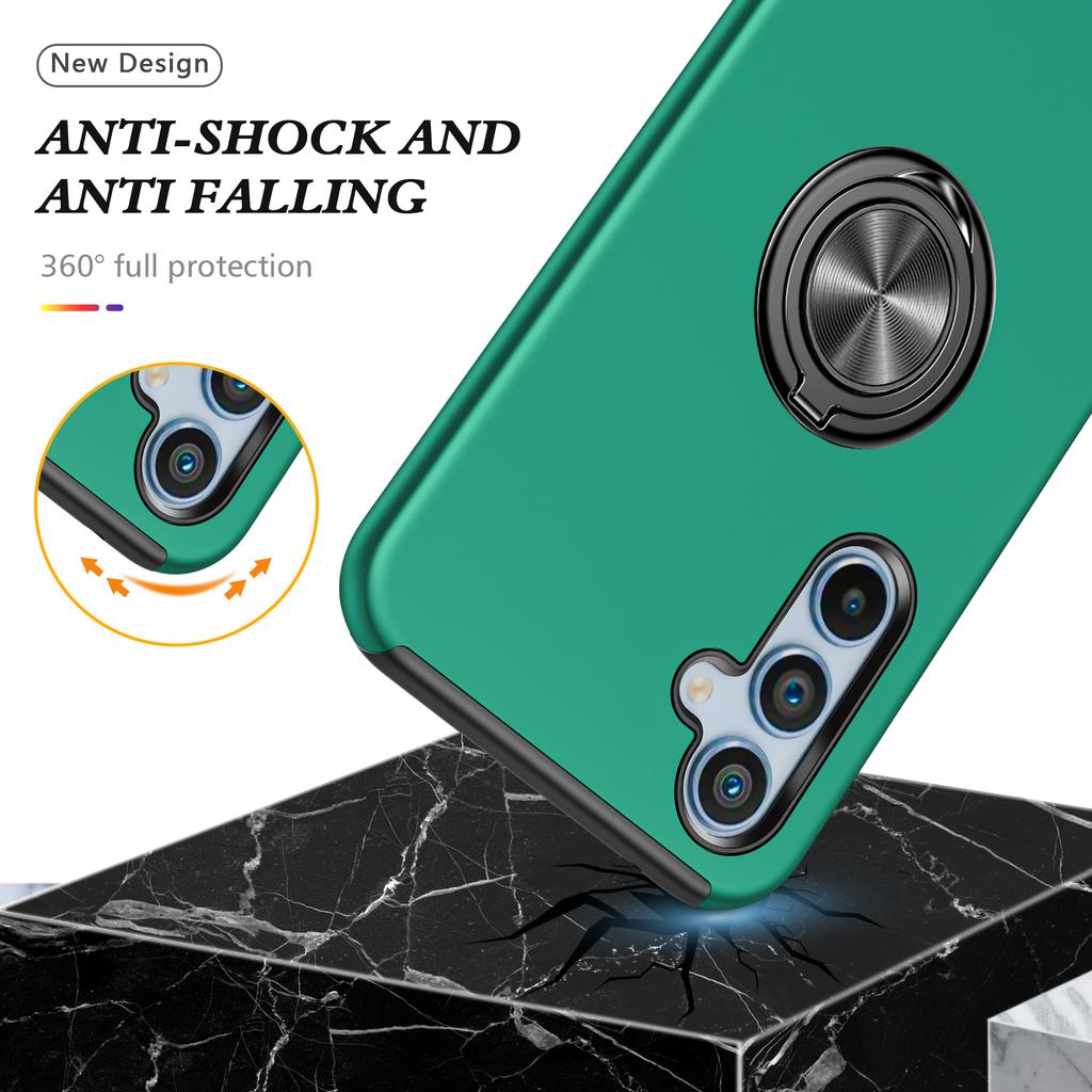 Pour Samsung Galaxy A55 5G Coque Ajustée PC+TPU Housse de Téléphone avec Béquille