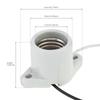 Porcelain E26 Keyless Lamp Socket Flange Mounting Surface Mount Heavy Duty Indoor Garage Closet Lighting