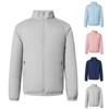 Women's Summer Fan Suit (including A Set Of 9-leaf Brushless 5V Fan) Long Sleeved Hooded Zipper Heatstroke Proof Solid Color Work Clothes