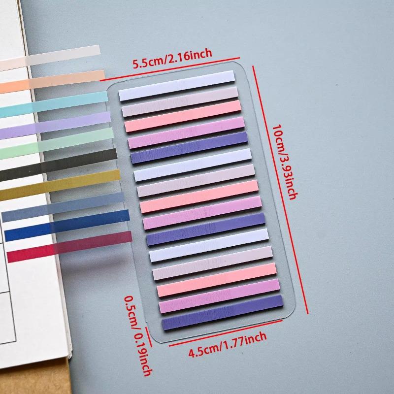 300 Sheets Colorful Strip Writable Sticky Note Classification Reading Marker Labels for Student Book Message Highlight Stationery Supplies