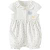 DAVE & BELLA Girls' Summer Anti-Mite Short Sleeve Romper