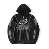 Men's and women's alphabet decal waterproof hooded zipper jacket