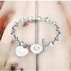 Men's Stainless Steel Engraved Heart Bracelet – Casual Style Ideal for Festive Gift