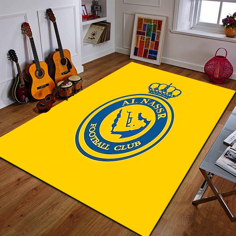 Al Nassr Football Club Emblem Design Patterned carpet a non slip rug suitable for all seasons and any setting, gift