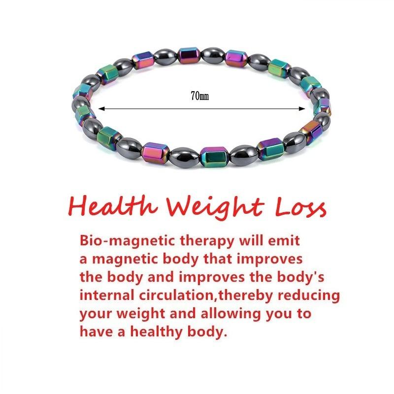 Kolorowe hematytowe magnesy energetyczne bransoletka Anklet kobiety kolorowy kamień terapia magnetyczna bransoletka opieki zdrowotnej urok biżuterii