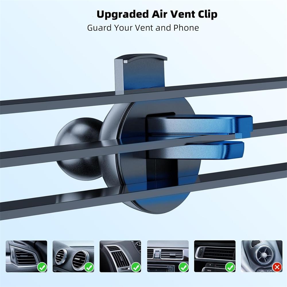 Phone Mount for Car, 3in1 Long Arm Suction Cup Holder Universal Cell Phone Holder Mount Dashboard Windshield Vent Compatible with All Smartphones