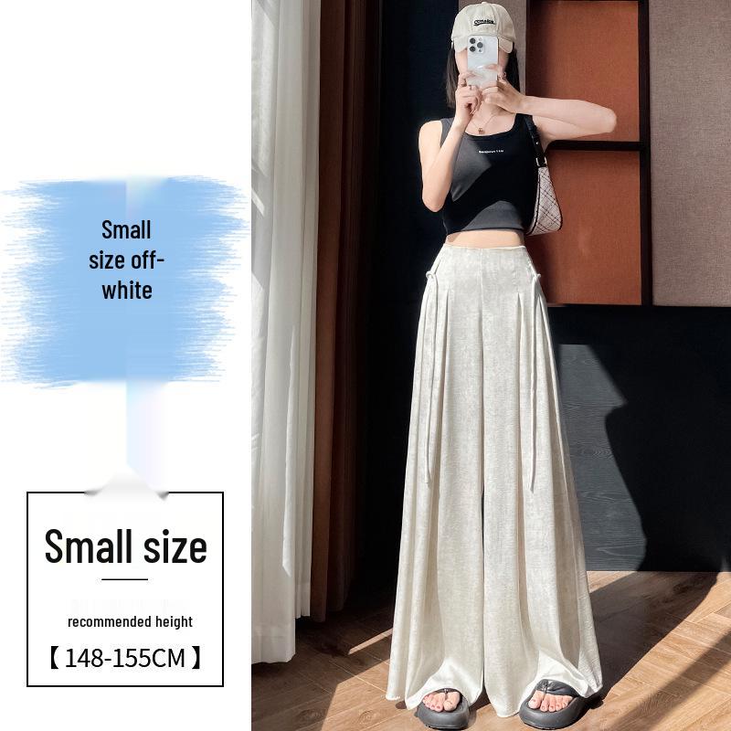 2026 Summer Slim Fit High Waist Ultra-Thin Woven Polyester Pants M