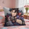 Genshin Impact Wriothesley Cute Cushion Cover Square Short Plush Pillow Case Living Room Sofa Home Decor Funda X