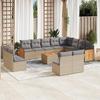 VidaXL Garden Lounge Set with Cushions 13 Pcs, Patio Sofas, Patio Furniture Set, Outdoor Furniture, Beige 3228159