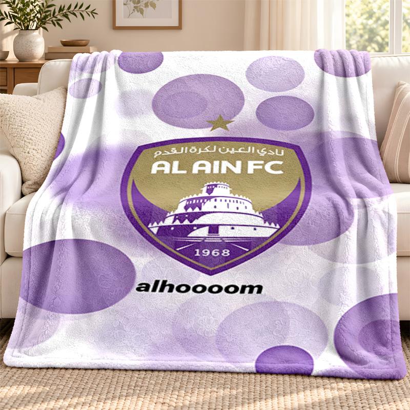 Al Ain FC blanket Flannel Blanket Soft Cozy Plush Throw for Sofa Bed Lightweight Home Decoration Outdoor camping