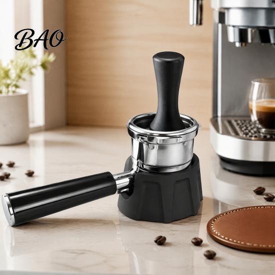Protiskluzová podložka pro kávovar French Press, Silikonový tamper, Protiskluzová stanice pro pěchování espressa, Kompaktní stabilní chránič pracovní desky